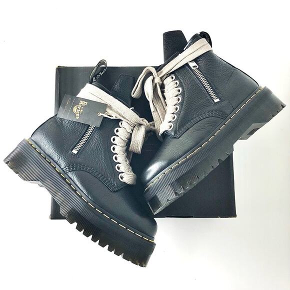 NIB Dr Martens x 1460 Quad Rick Owens Jumbo Lace Boots Women’s 9 Shoes - Picture 1 of 15